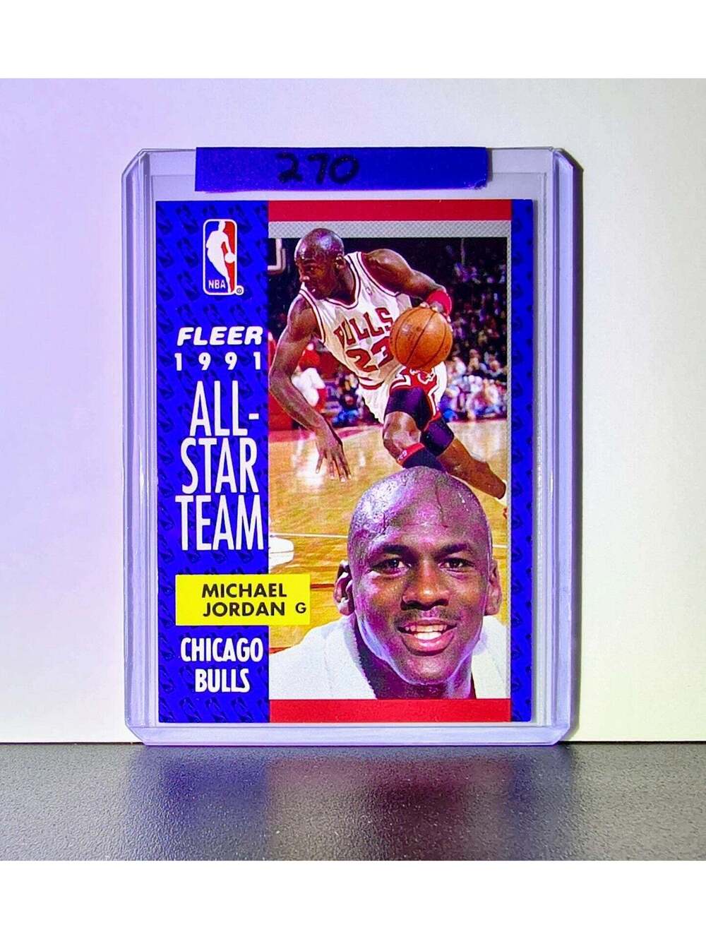 Michael Jordan 1991-92 Fleer All-Star Team #211 Basketball Card Chicago Bulls